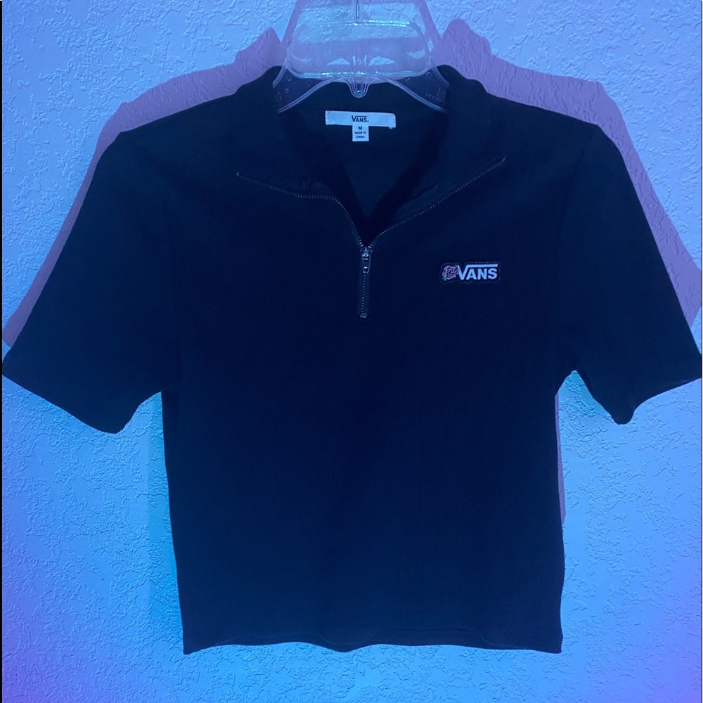 vans cropped zip up top